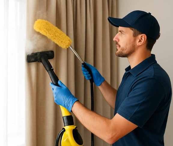 Trusted blind cleaning technician Matty Curtain Cleaning spring-mountain QLD