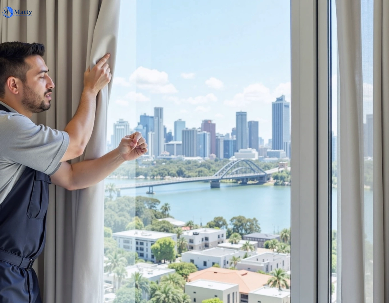 Professional curtain steam cleaning service spring-mountain QLD by Matty Curtain Cleaning