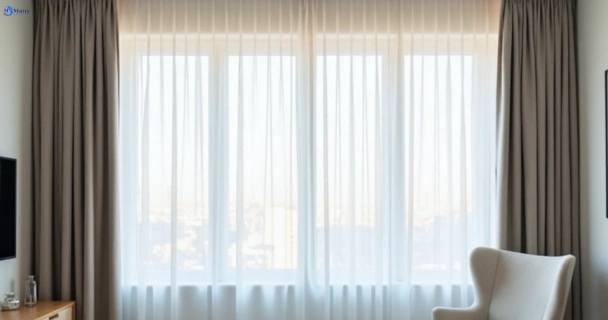 Freshly steam cleaned curtains in spring-mountain QLD